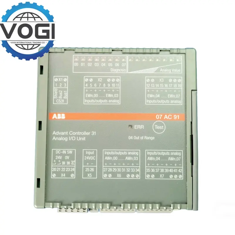 ABB 07AC91 GJR5252300R0101 Analog Input/Output Module